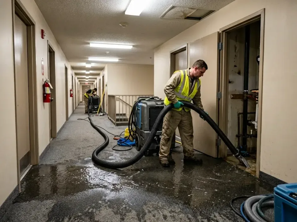 multi-unit-apartment-hallway-f-005 — frequently asked questions, Emergency Burst Pipe Water Extraction & Removal in Montevid…